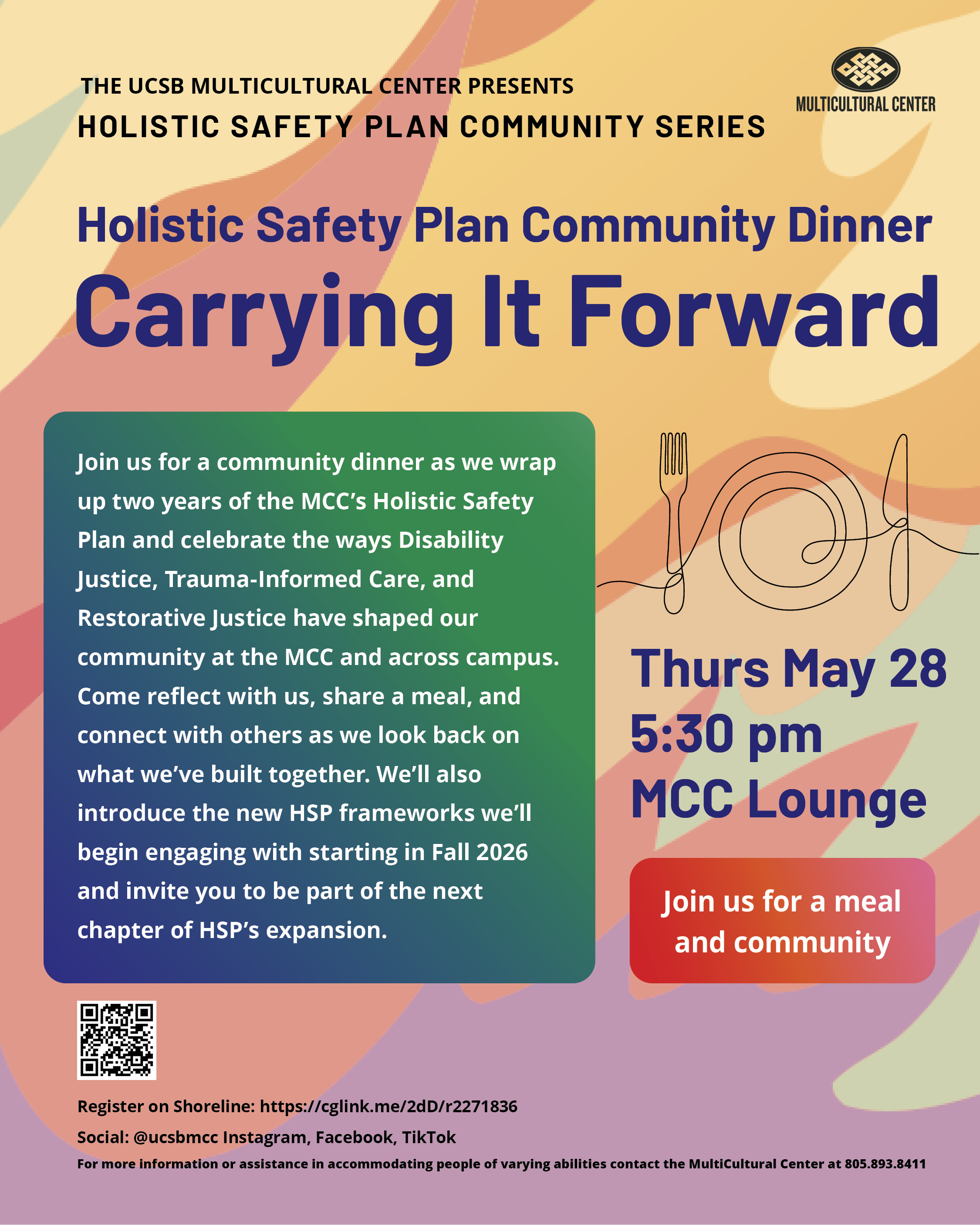 Holistic Safety Plan Community Dinner