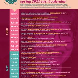UCSB MCC Spring 2021 Event At A Glance Calendar 